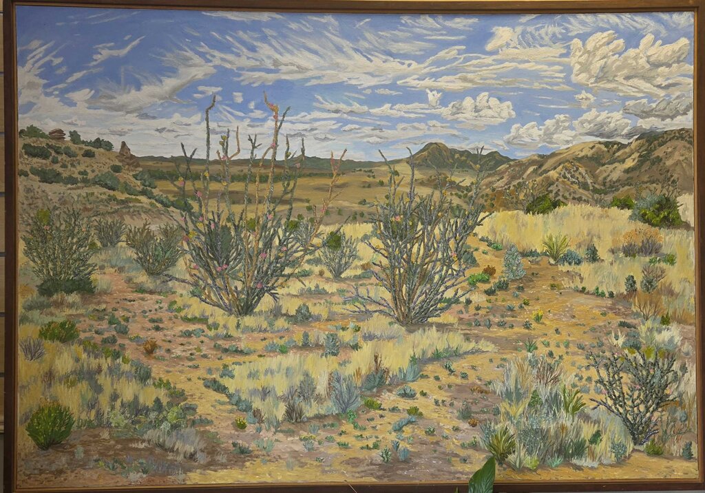 "Large View of the Desert" by Harry Pattison, Oil on Canvas