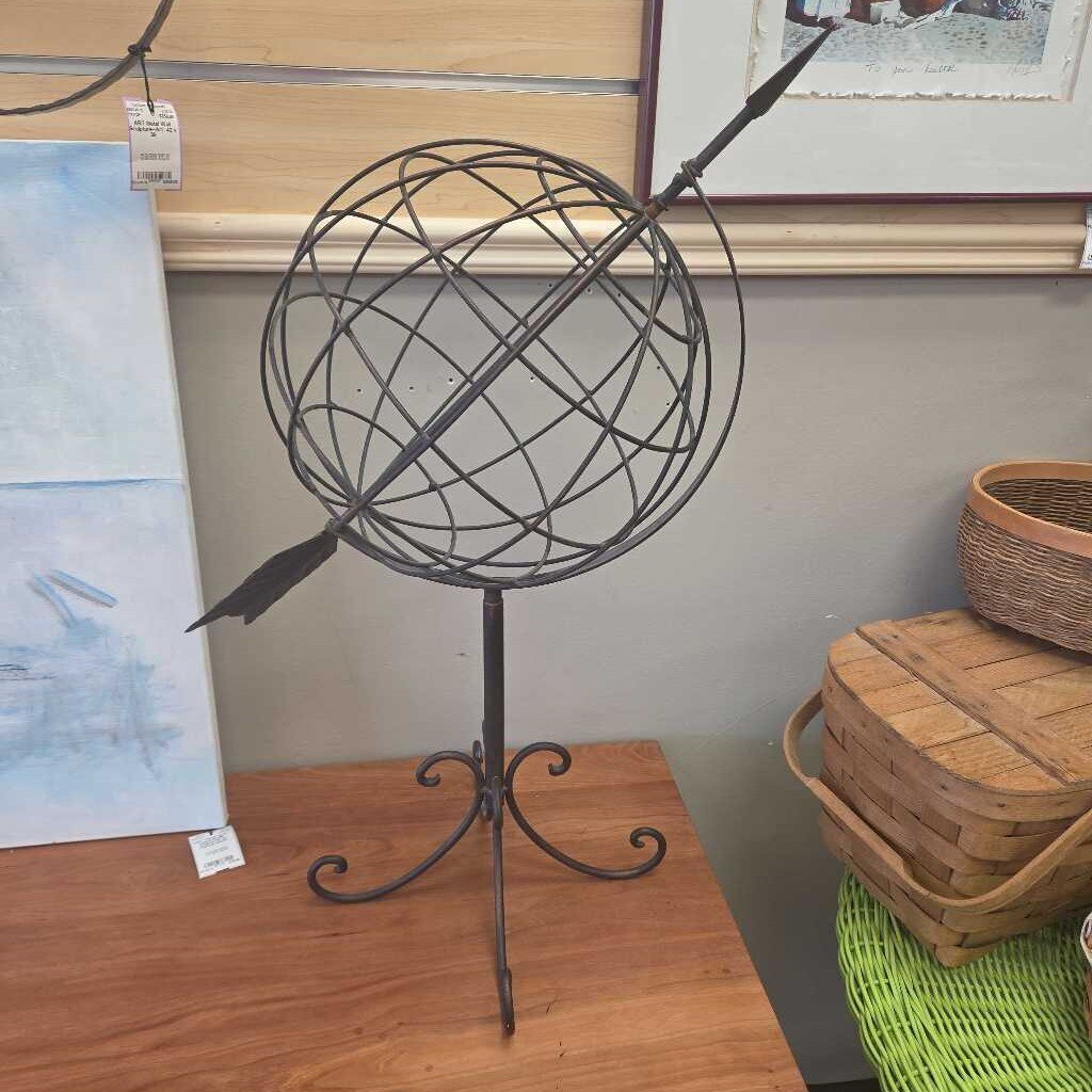 Iron French Armillary Sphere on Stand