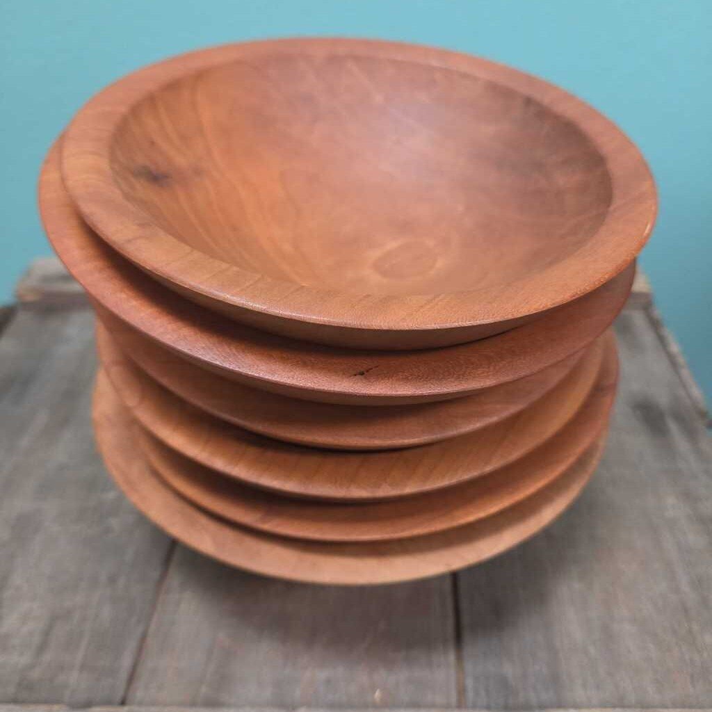 Hand Carved Wooden Bowls - Set of 6