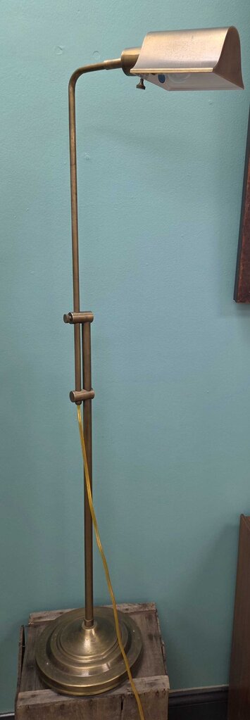 Vintage Adjustable Brass Floor Lamp