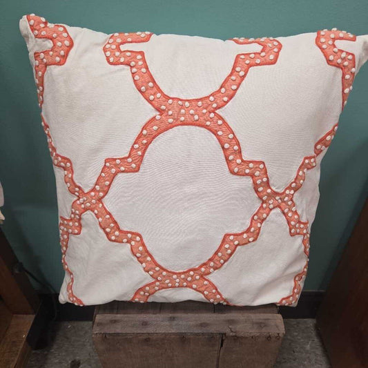 Pottery Barn Embroidered Cotton Pillow