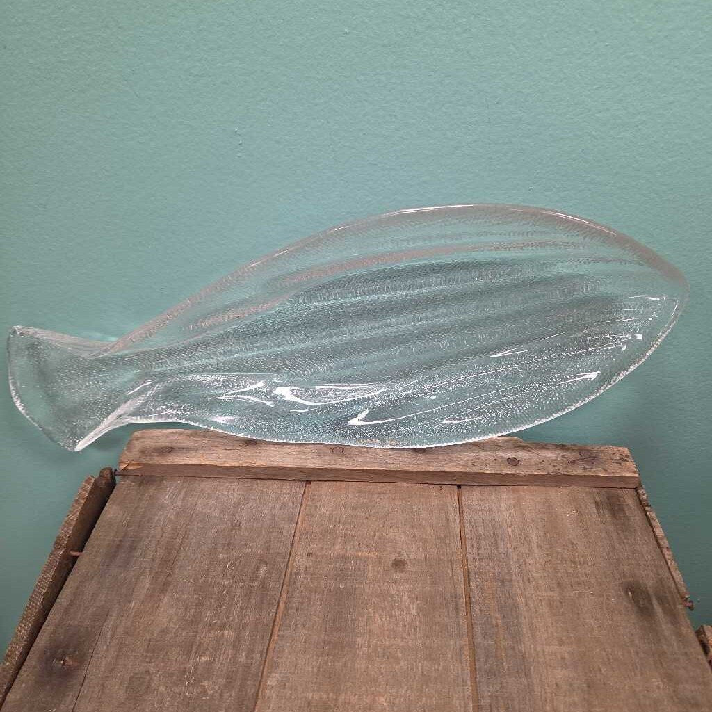 Clear Glass Fish Serving Tray