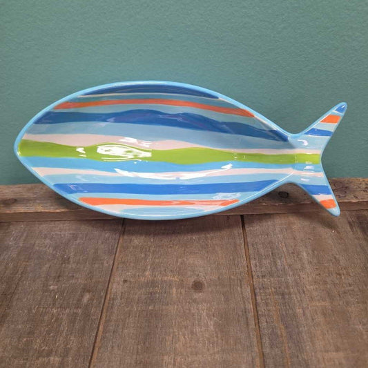 Boston Warehouse Trading Co. Striped Ceramic Dip Bowl