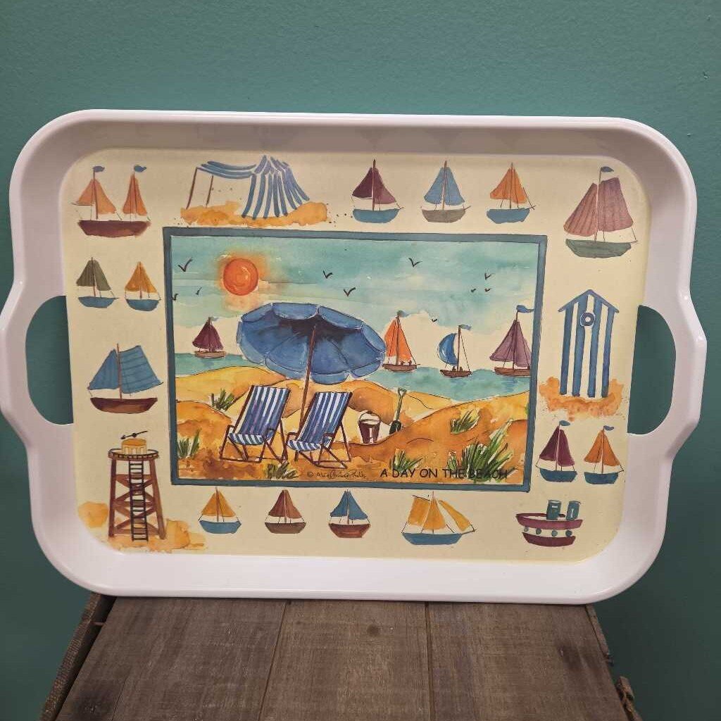 "A Day at the Beach" Melamine Serving Tray
