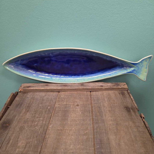 Crate & Barrel Ceramic Fish Serving Platter
