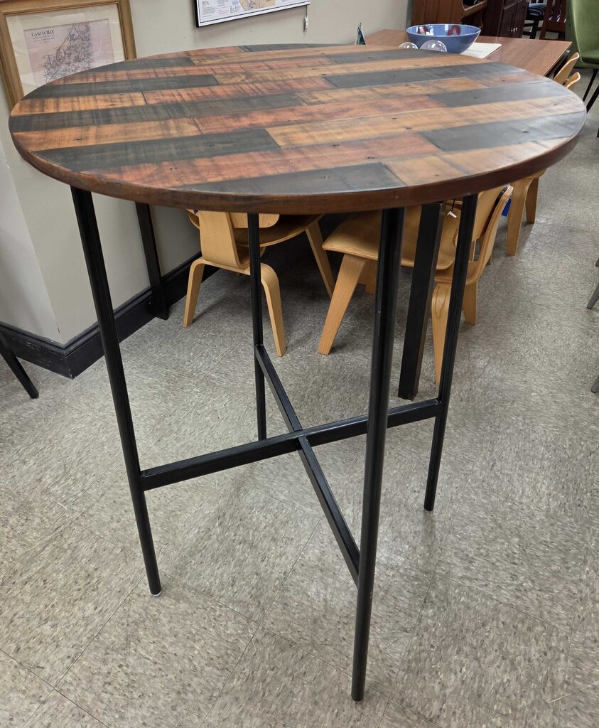 E&E Co. Ltd. Wood and Metal Bistro Table