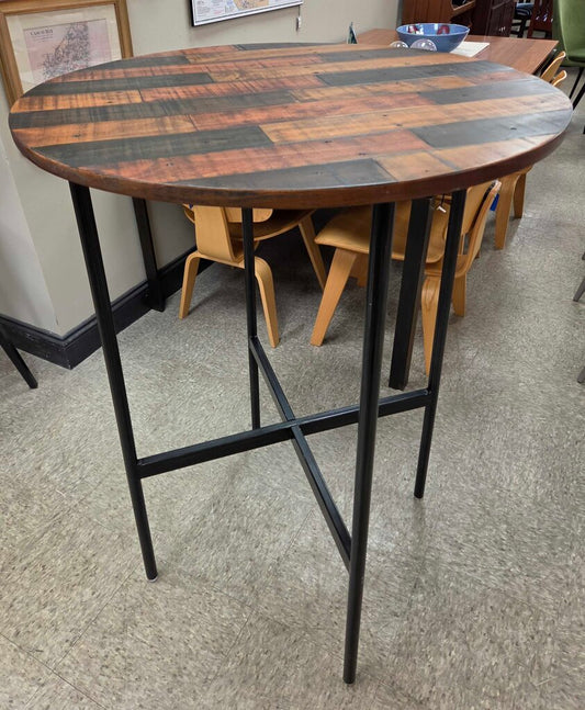 E&E Co. Ltd. Wood and Metal Bistro Table