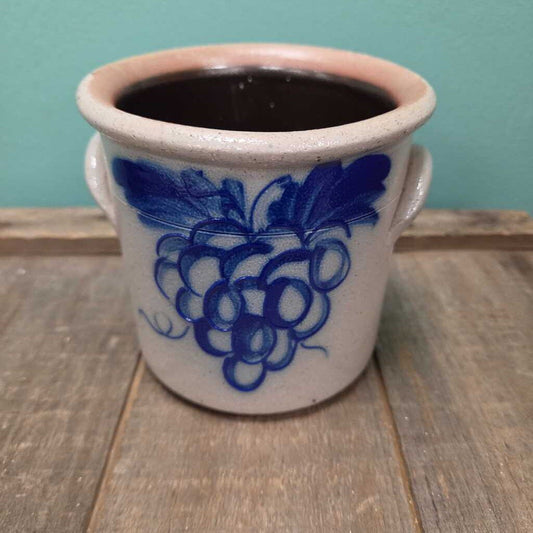 Salmon Falls Stoneware Crock with Grape Design