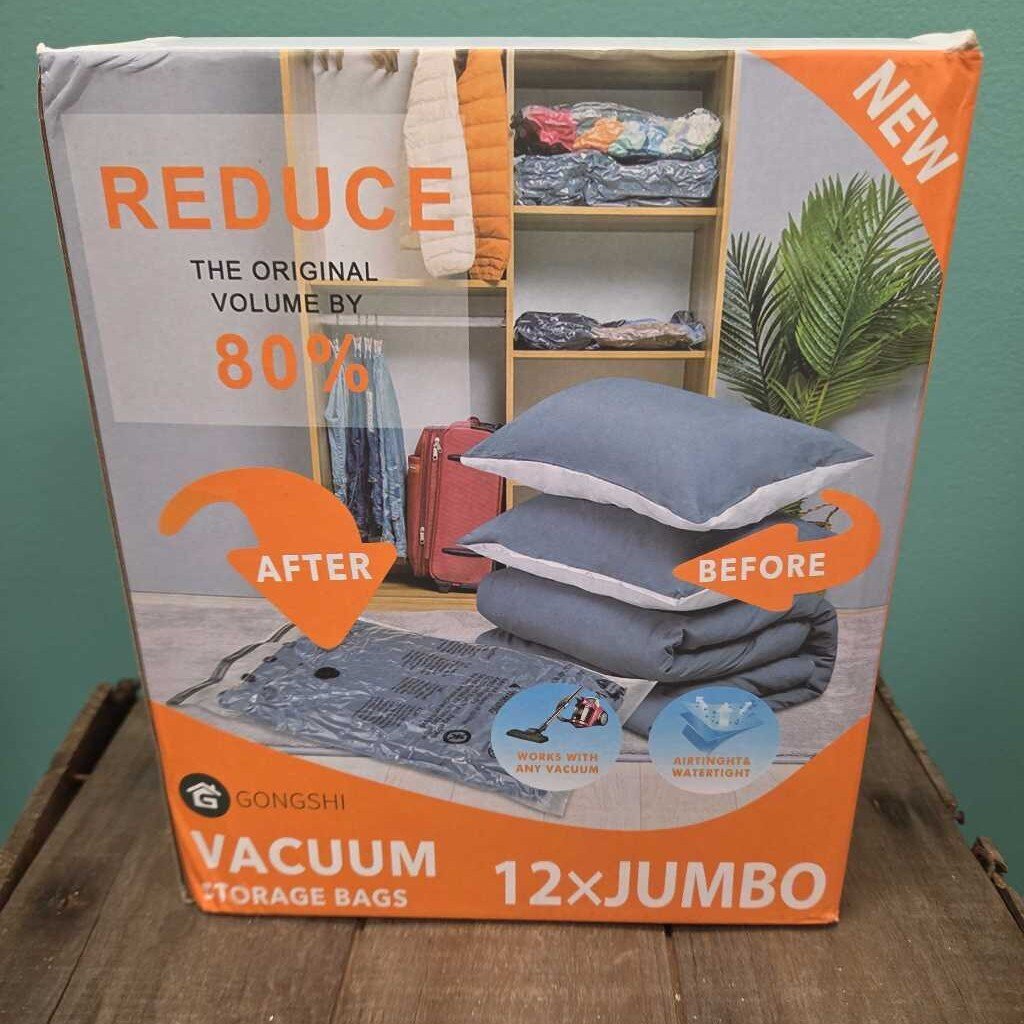 Gongshi Jumbo Vacuum Storage Bags 12 Pack - NEW