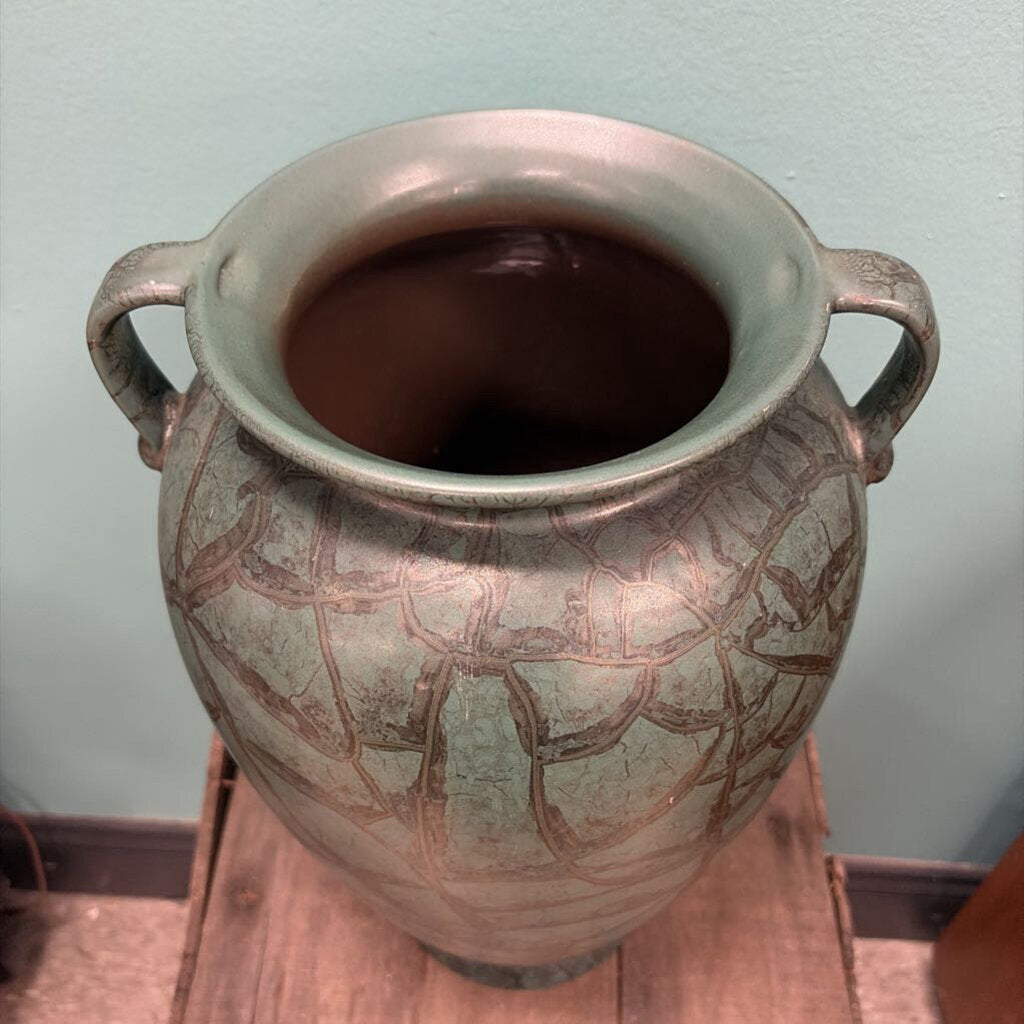 Vintage Ceramic Vase with Leaf Patternby Scheurik Keramik