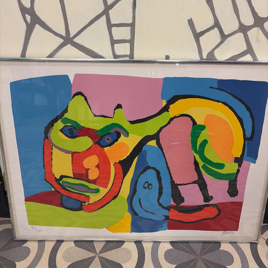 Karel Appel Framed Signed Abstract Cat Lithograph (72 of 100)