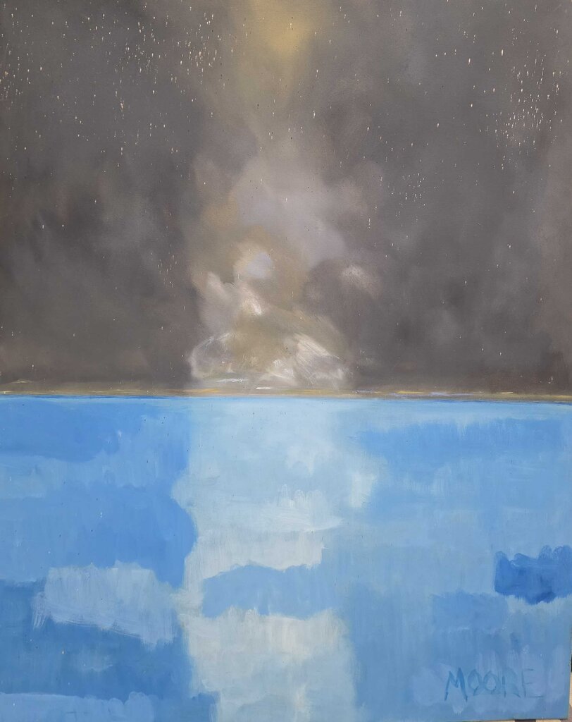 Original Abstract Oil on Canvas by Moore