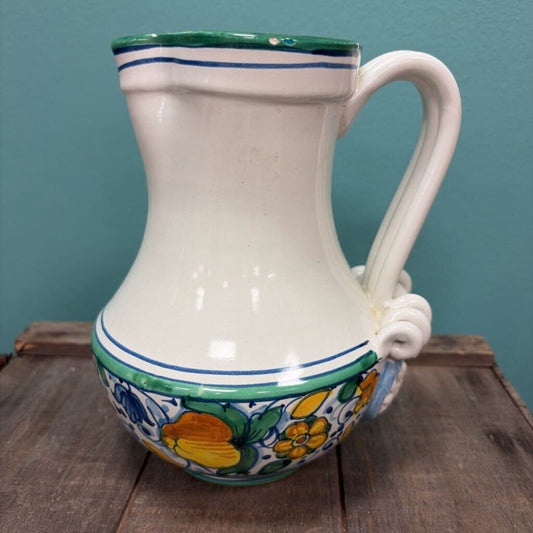 Hand-Painted Ceramic Pitcher