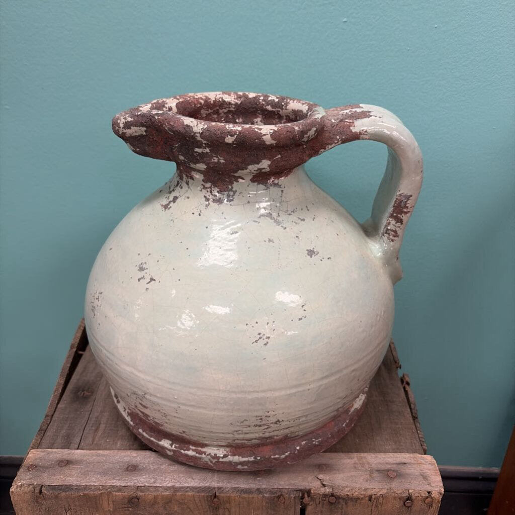 Vintage Celadon Ceramic Pitcher