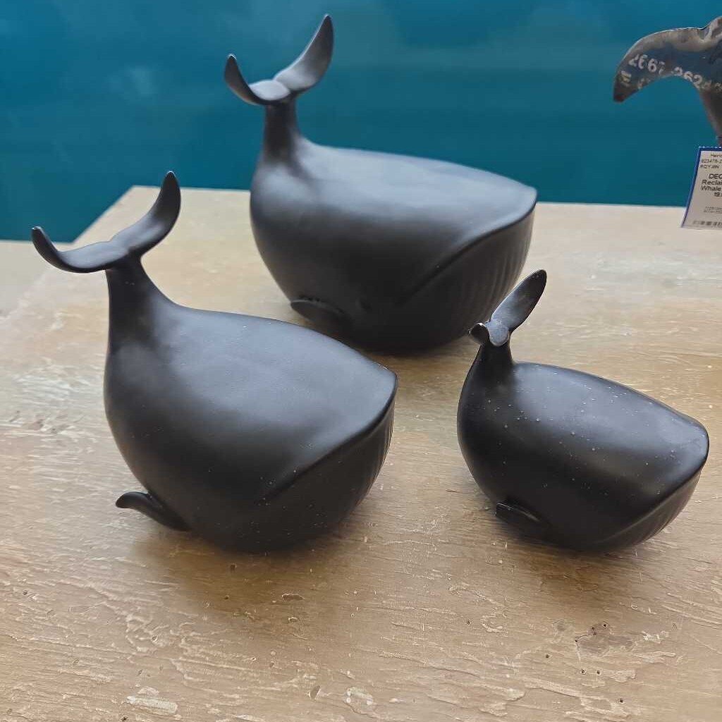Black Ceramic Pudgy Whales - Set of 3