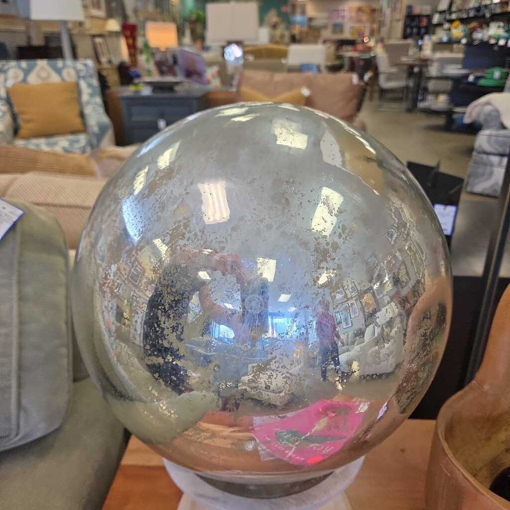 Metallic Orb Sculpture