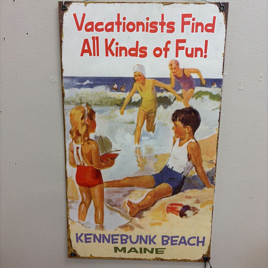 Normal Rockwell Inspired Metal Wall Decor - Kennebunk Beach, Maine