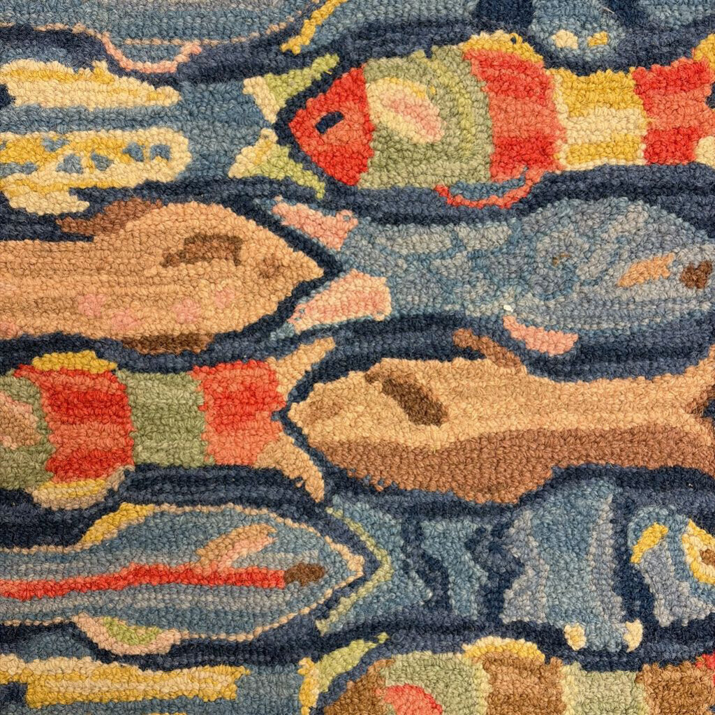 Michaelian Home "Swimming Fish" Hooked Wool Runner