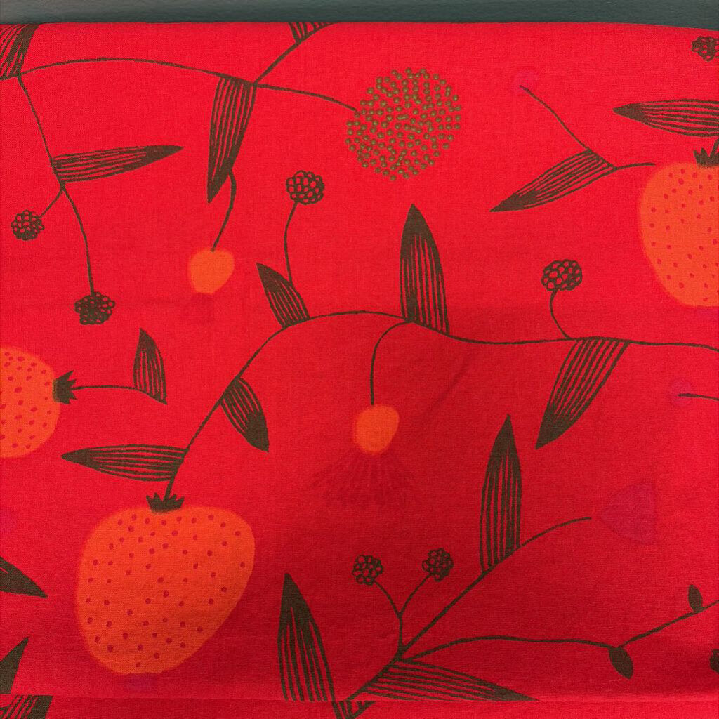 Marimekko Original Finland Summer Strawberries 100% Cotton Table Runner