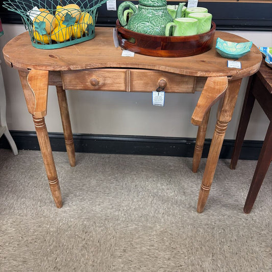 Vintage Kidney Shaped Single Drawer Dressing Table