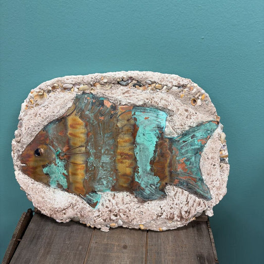 Decorative Sea Fish Impression Artwork by Lisa Pirkle
