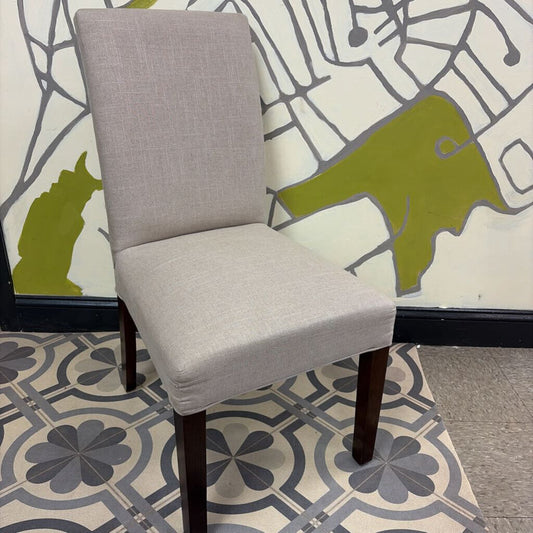 Gray Dining Chair with Slipcover
