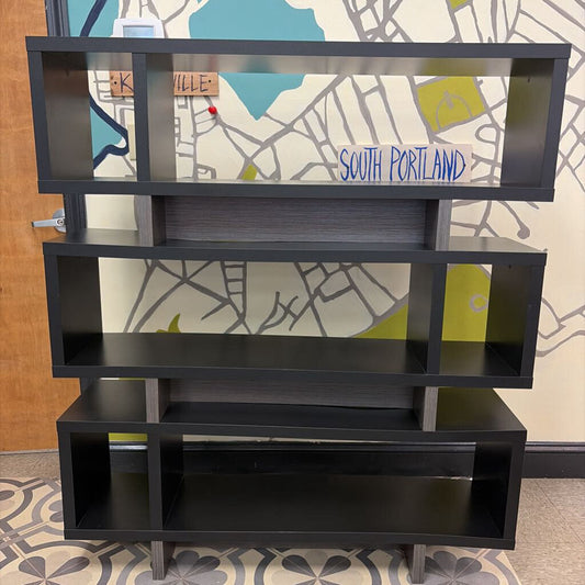 Modern Black Shelf Unit