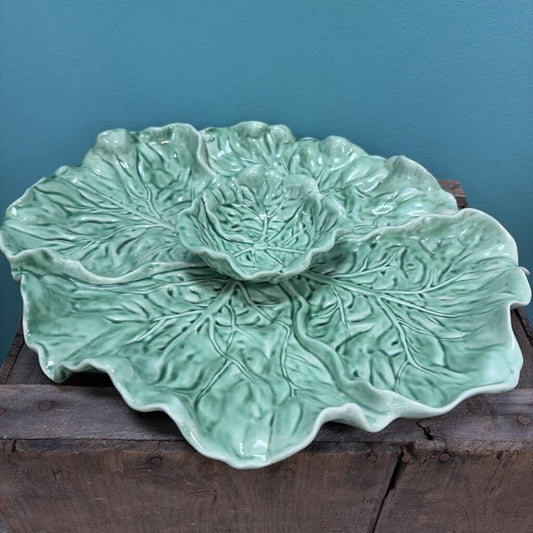 Cabbage Leaf-Shaped Serving Platter Set