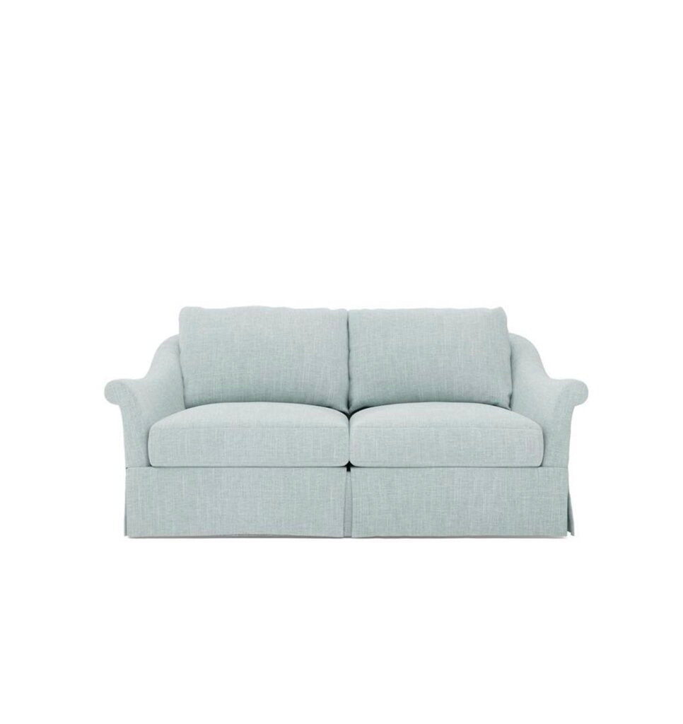 Amelie Coastal Sky Skirted Sofa from LEE Industries