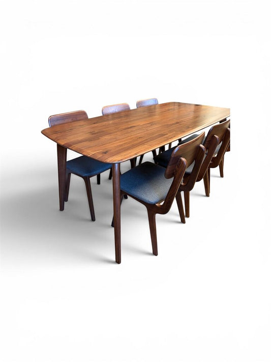 Castlery "Vincent" Dining Set for 6, Walnut