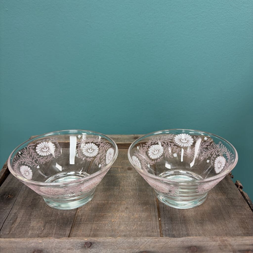 Vintage Painted Glass Bowls