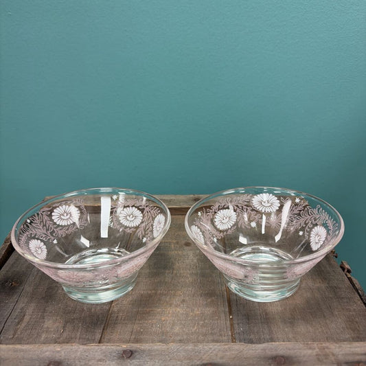 Vintage Painted Glass Bowls
