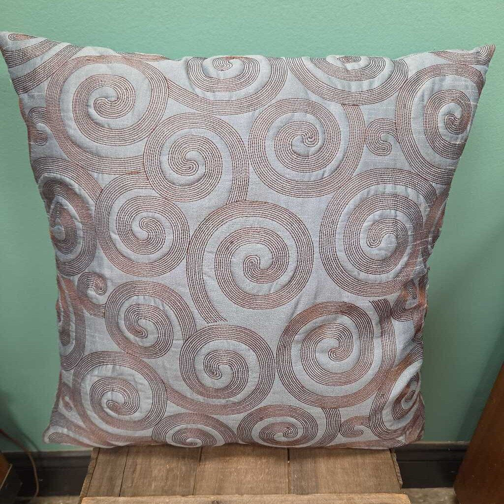 Geometric Swirl Pattern Decorative Down Throw Pillow