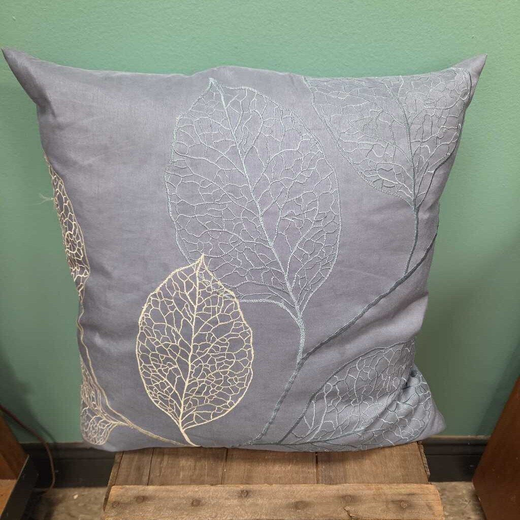 Leaf Pattern Decorative Down Throw Pillow