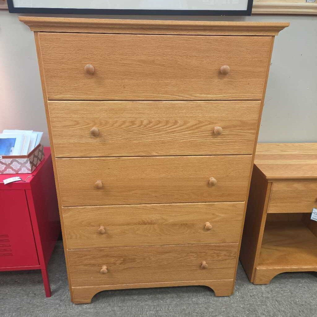 Arhaus Solid Oak 5-Drawer Dresser