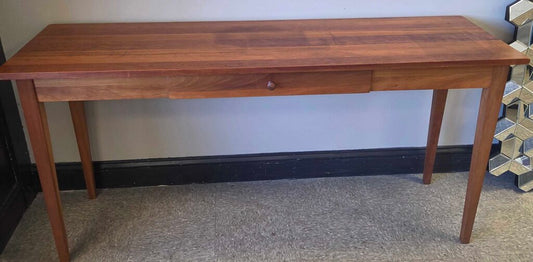 Arhaus Mid-Century Cherry Wood Single Drawer Entry Table