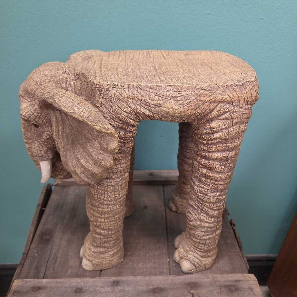 Vintage Resin African Elephant Plant Stand