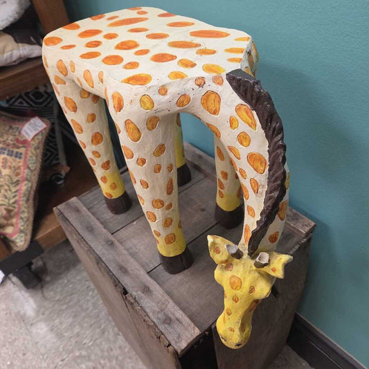 Vintage Resin African Giraffe Plant Stand