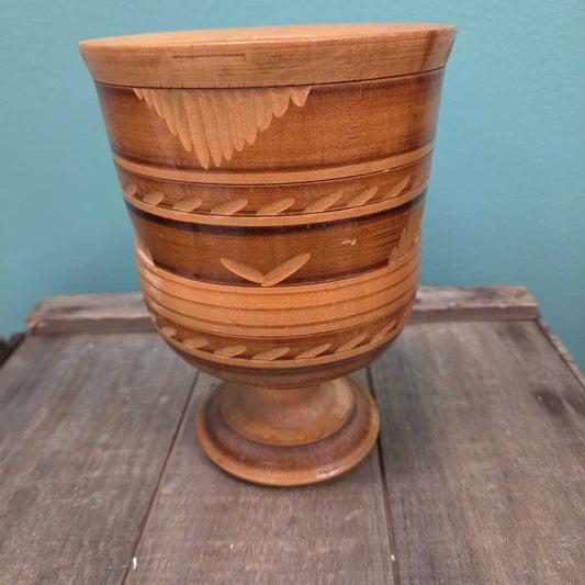 Hand Carved Wooden Chalice