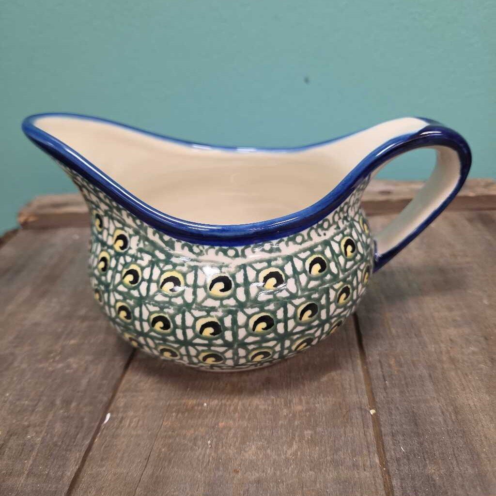 Handmade Polish Pottery Gravy Boat