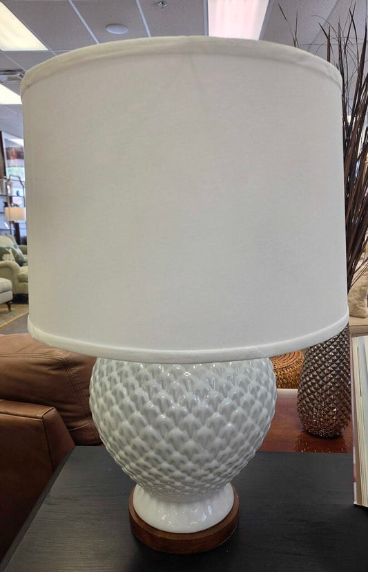 Ralph Lauren Pineapple Table Lamp with Fabric Shade