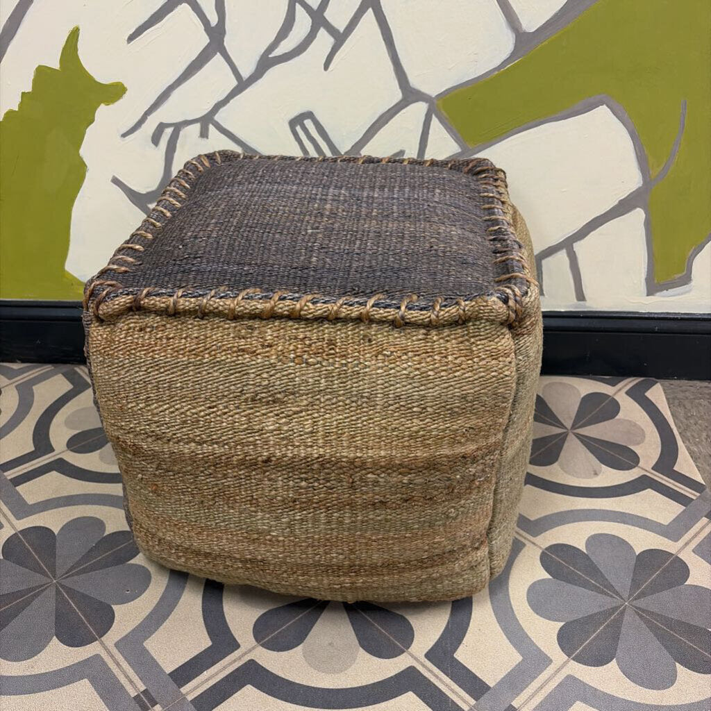 Woven Decorative Jute Pouf