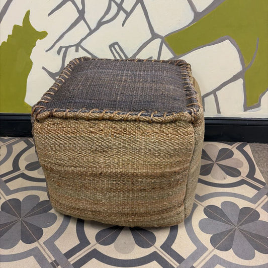 Woven Decorative Jute Pouf