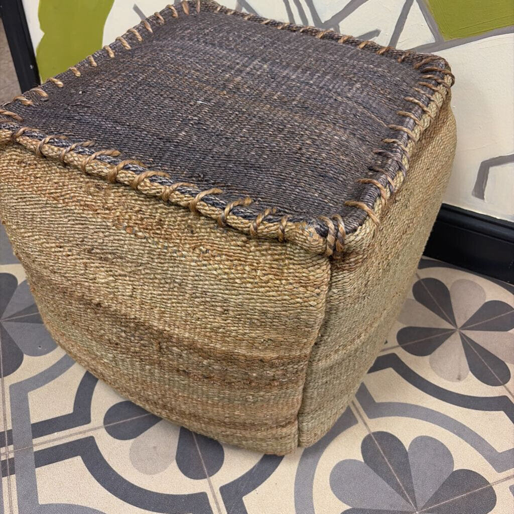 Woven Decorative Jute Pouf