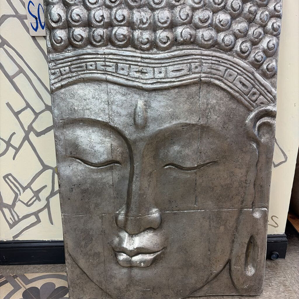 Silver Buddha Wall Decor, Large