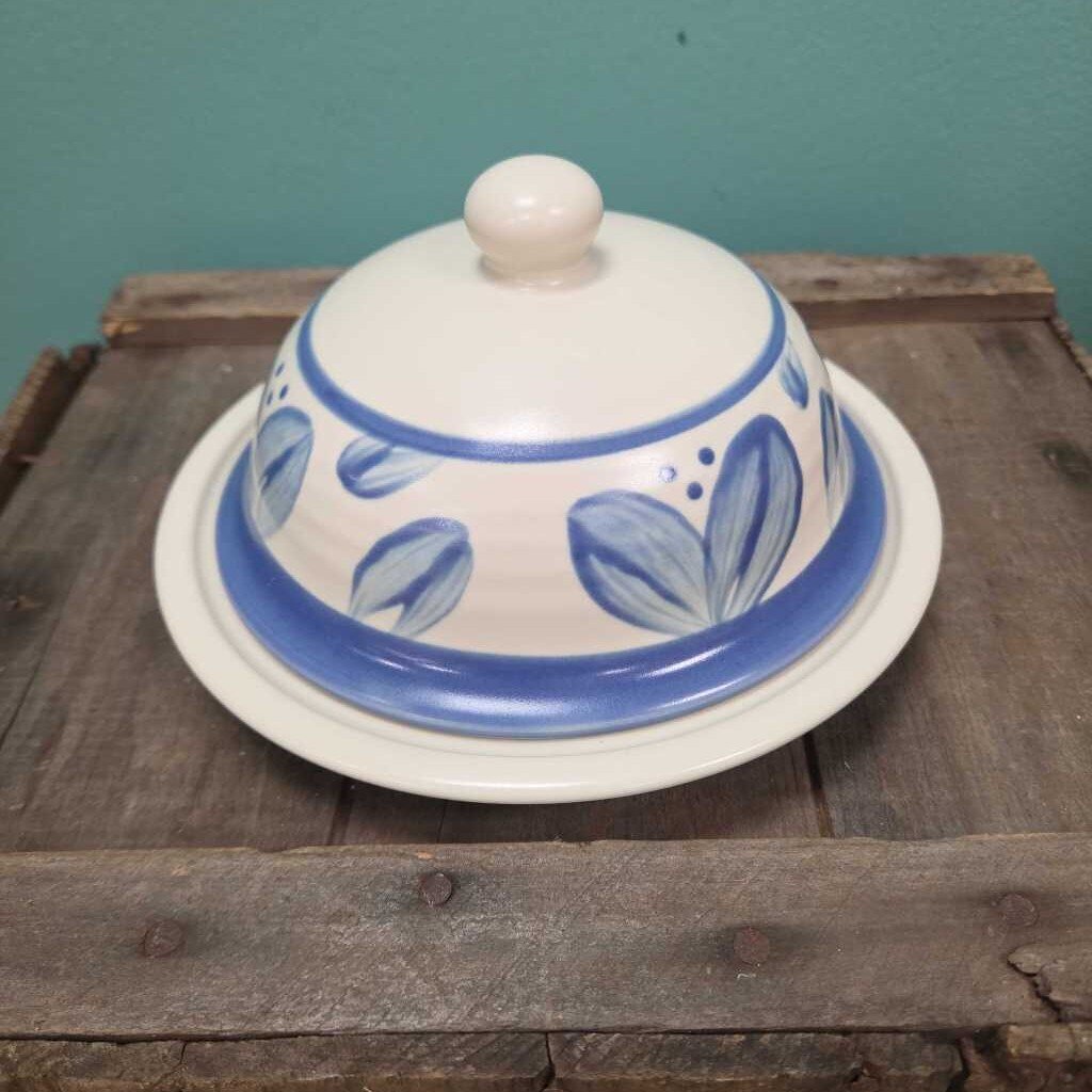 Pfaltzgraff Villa Flora Covered Butter Dish