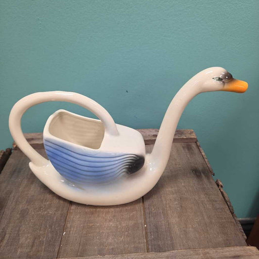 Mid-Century Ceramic Swan Watering Pitcher