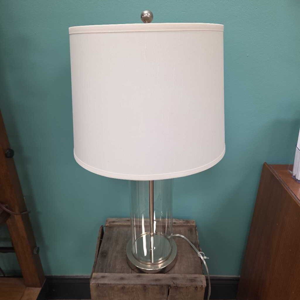 Ralph Lauren Glass Table Lamp with Fabric Shade