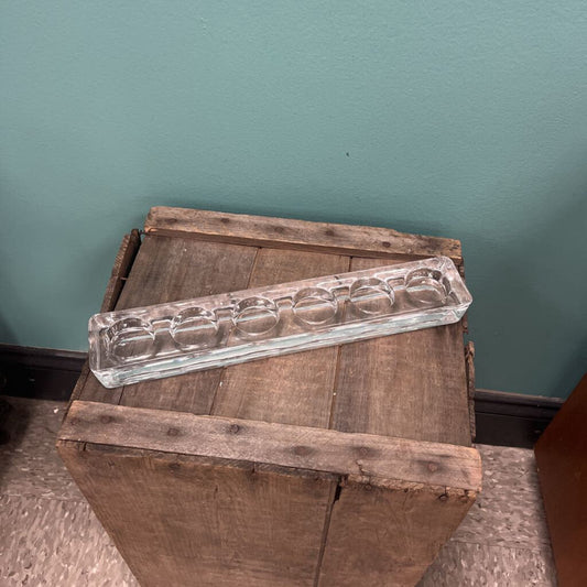 Rectangular Glass Tealight Holder (Holds 6)
