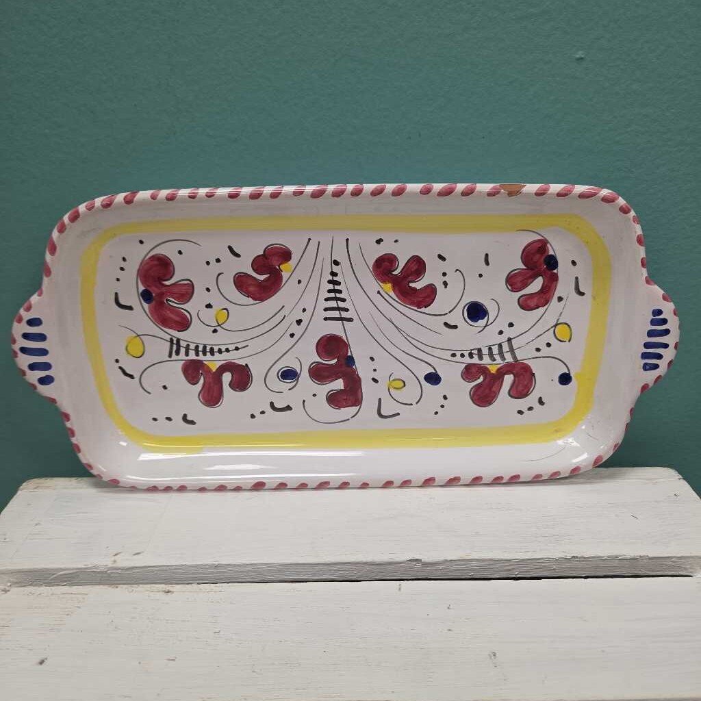 Ceramic Nova Deruta Oblong Serving Dish - Made in Italy